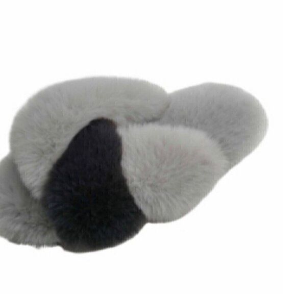 Jenni Women's Faux-Fur Crossband Slippers size small 5-6 slip on shoes - Picture 1 of 5